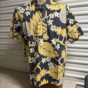 Vintage Reyn Spooner Phil Edward's Tropical Breadfruit Pullover Shirt L